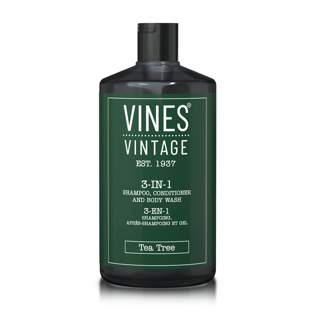 Vines Vintage 3 in 1 Tea Tree Shampoo, Conditioner and Body Wash 500ml