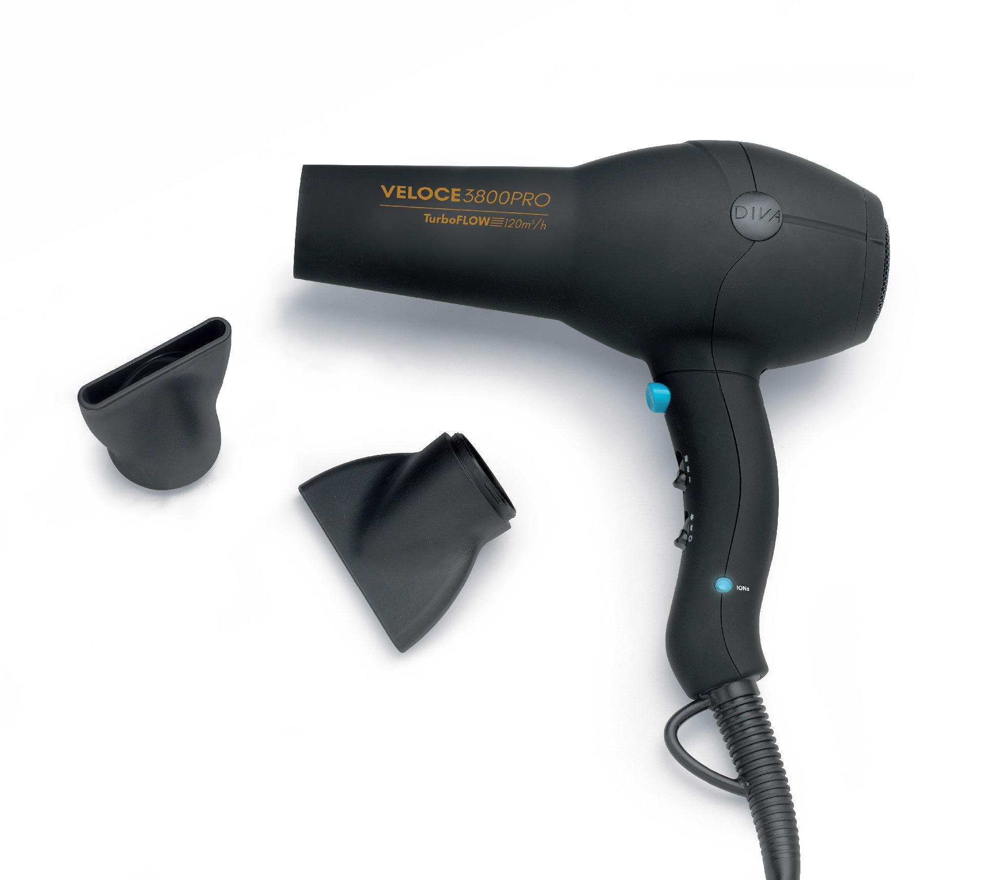Diva Edit Veloce 3800 Hairdryer Black