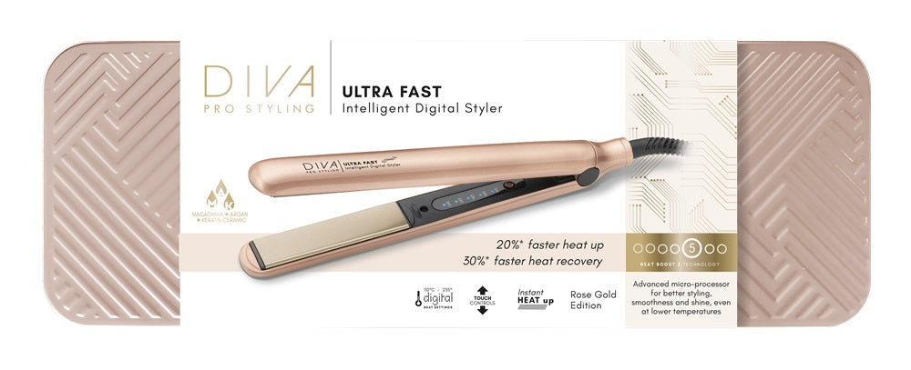 Diva Ultra Fast Intelligent Digital Styler Rose Gold Edition