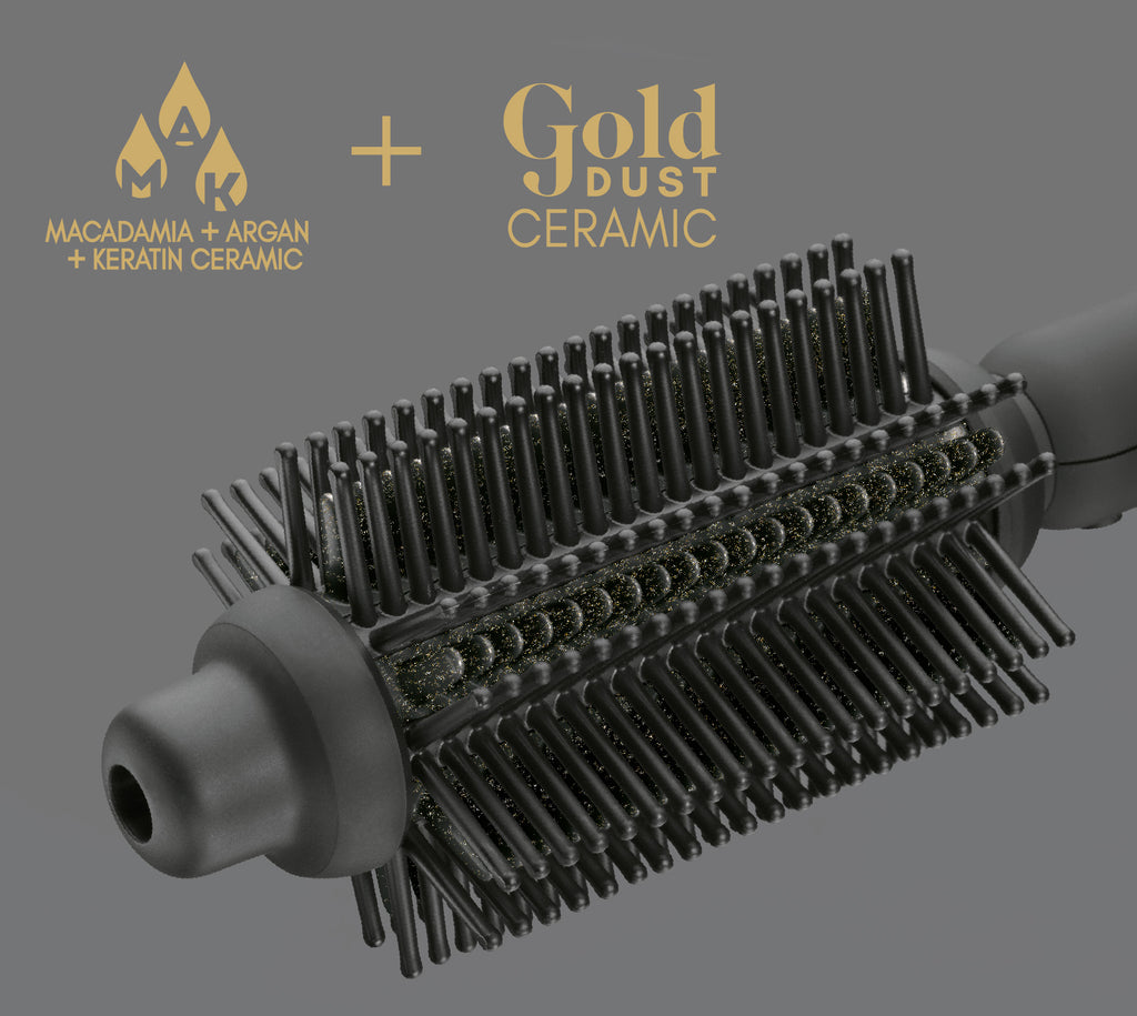 Diva Precious Metals Gold Dust Volume, Curling & Styling Hot Brush