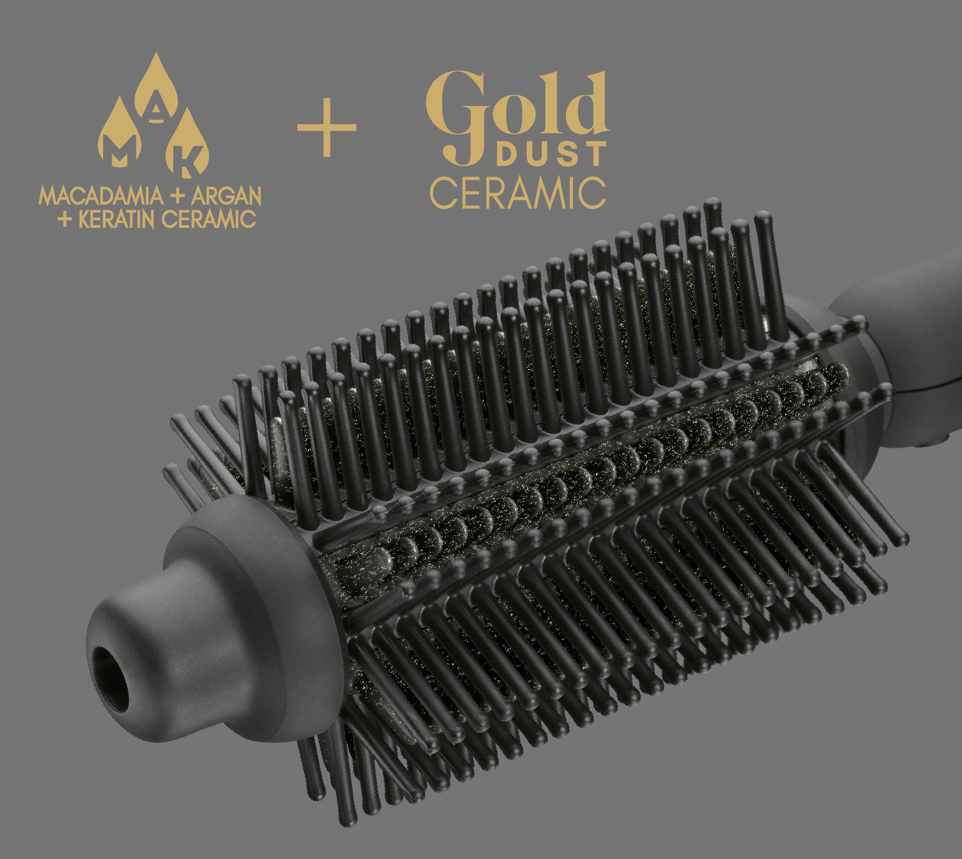Diva Precious Metals Gold Dust Volume, Curling & Styling Hot Brush