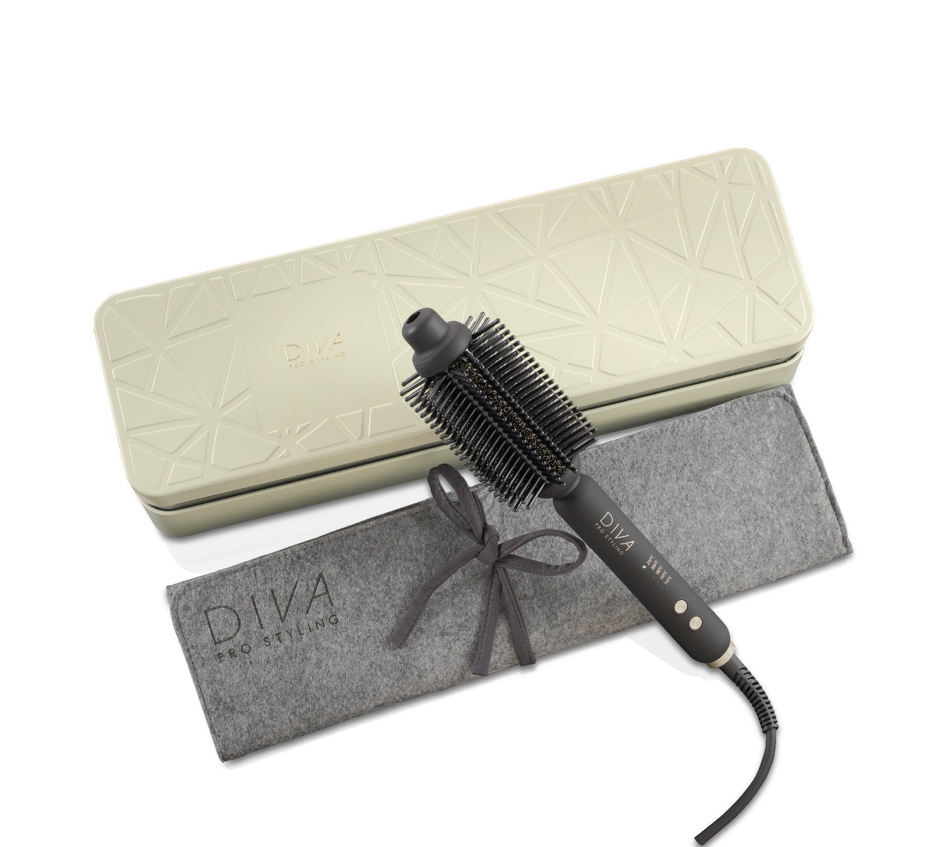 Diva Precious Metals Gold Dust Volume, Curling & Styling Hot Brush