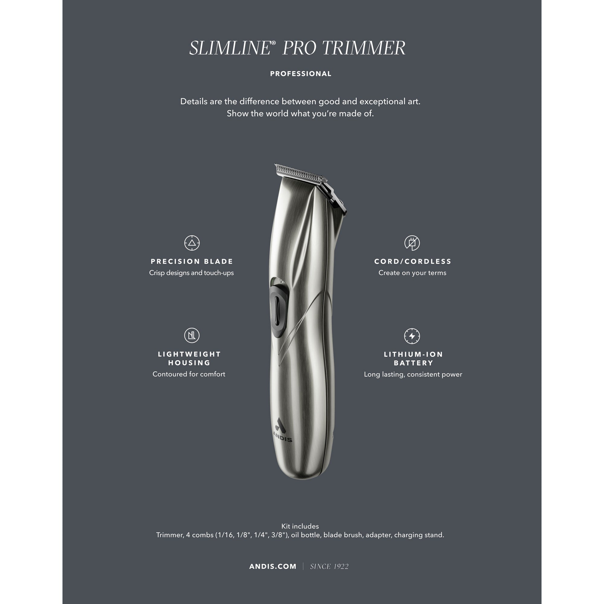 Andis Slimline Pro Li (D8) Cordless Trimmer