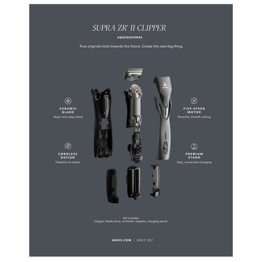 Andis Supra ZR II Detachable Blade Cordless Clipper