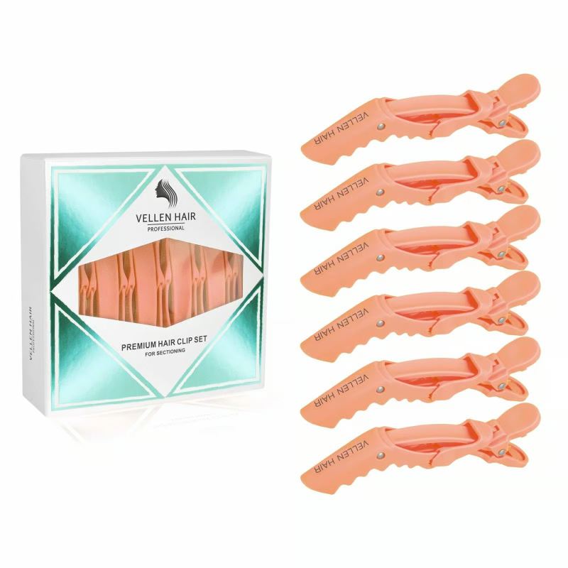 Vellen Alligator Clips Hair Slides Orange (6)