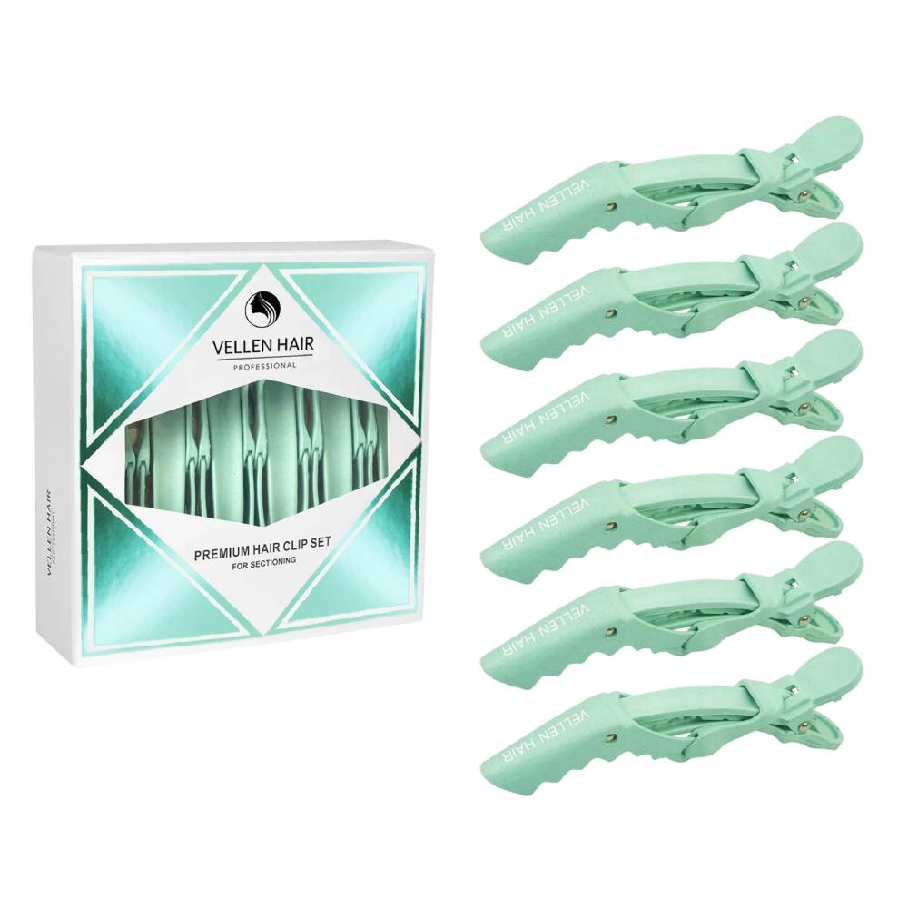 Vellen Alligator Clips Hair Slides Eco Mint (6)