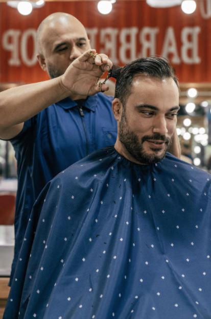 Barber Strong The Barber Cape Shield Collection Blue