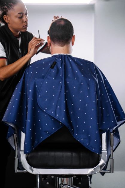 Barber Strong The Barber Cape Shield Collection Blue