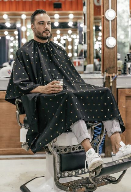 Barber Strong The Barber Cape 24K Gold Collection Black/Gold