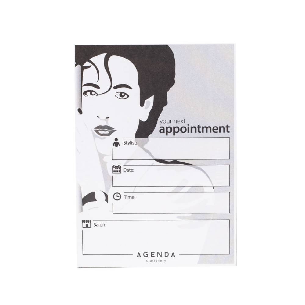 Agenda Appointment Cards Grey/White