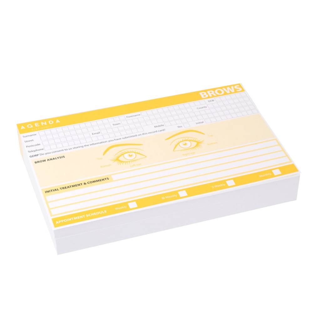 Agenda Brows/Lashes Record Cards
