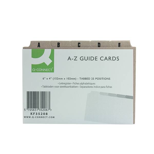 Agenda A-Z Guide Cards For Index Box