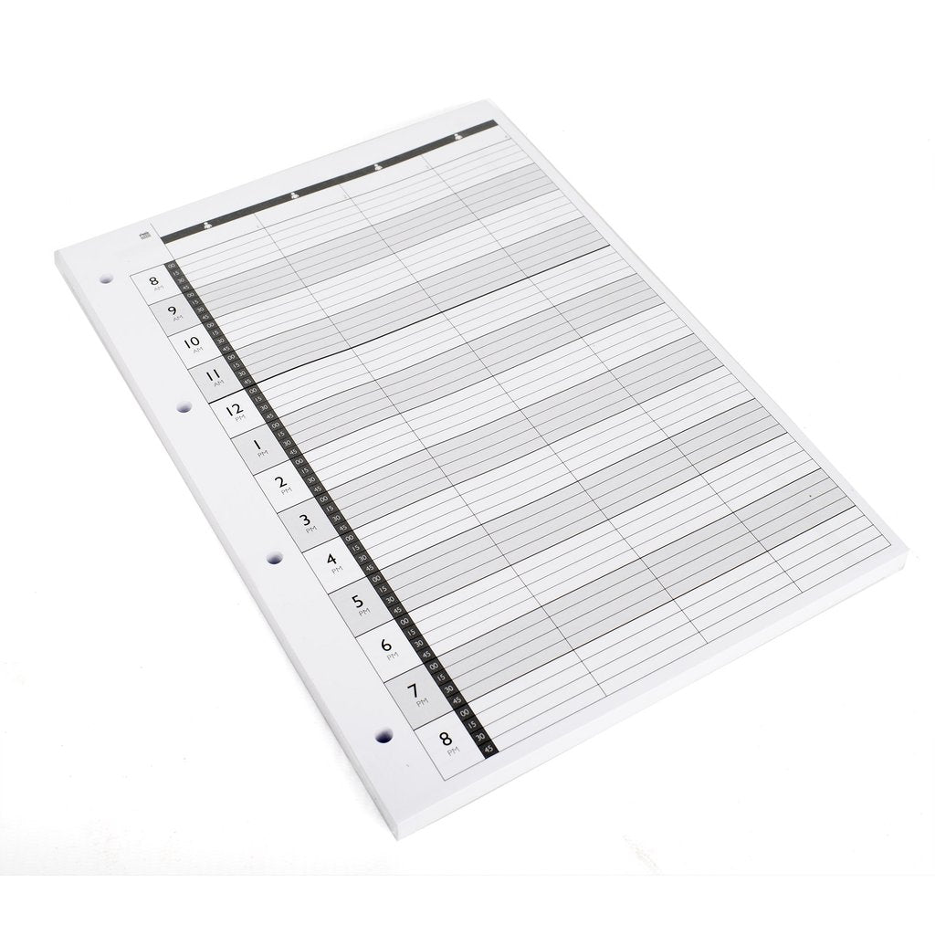 Agenda Loose Leaf Appointment Refill Pages 4 Column 4 Hole LL4 (100)