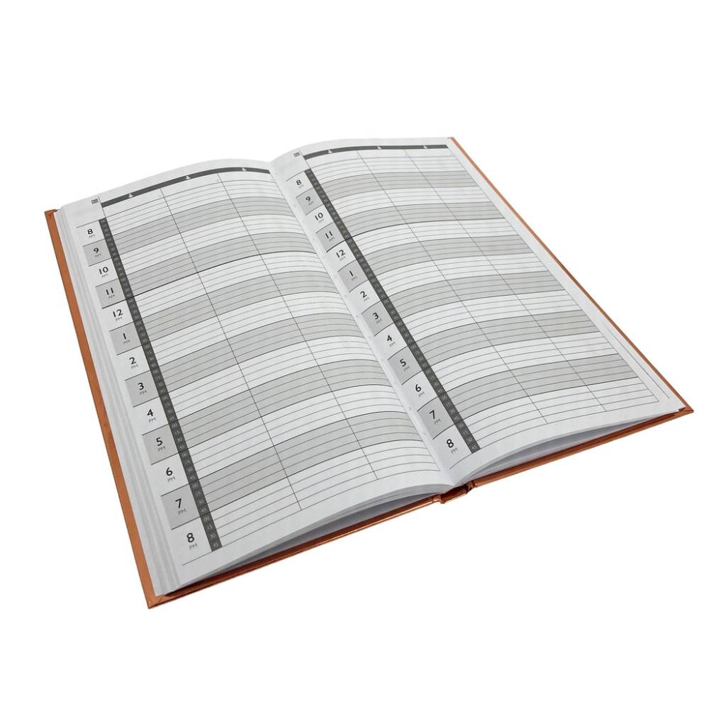 Agenda 3 Column Assistant Appointment Book Bronze