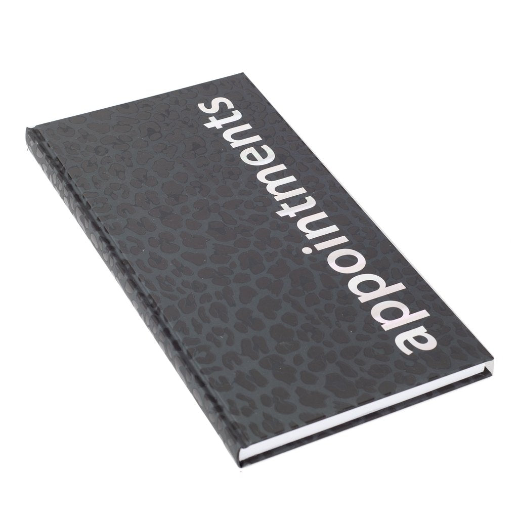Agenda Appointment Book 3 Column Assistant Black Leopard