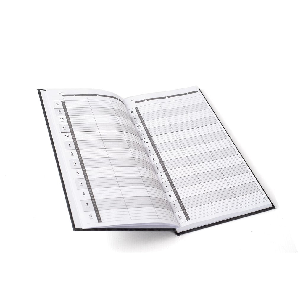 Agenda Appointment Book 3 Column Assistant Black Leopard