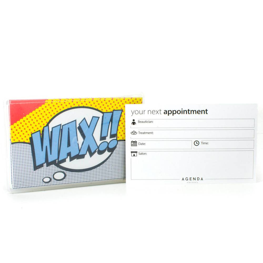 Agenda Waxing Appointment Cards Pop Art
