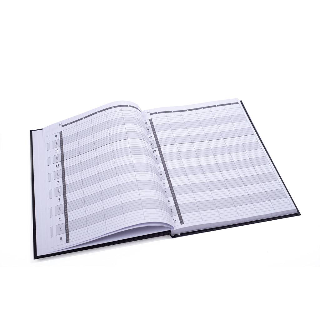 Agenda Appointment Book 6 Column Assistant Black AB6