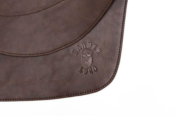 Barber Loco Brown Leather PU Cutting Collar