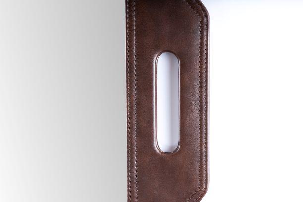 Barber Loco Brown Leather PU Back Mirror