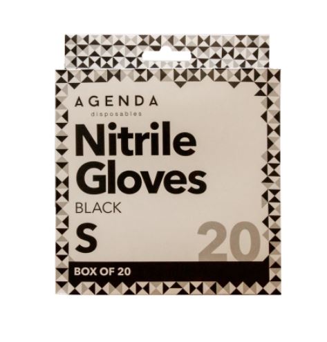 Agenda Disposibles Nitrile Gloves Black Small (20)