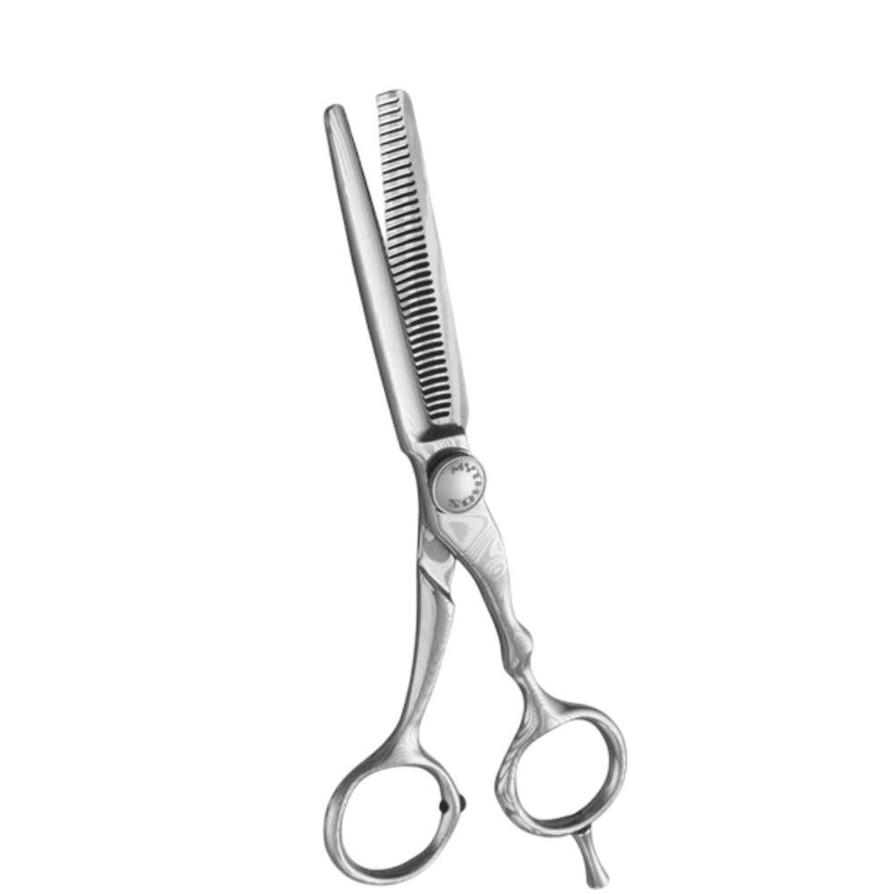 Tondeo Mythos Damast Offset Wave 36 Thinning Scissors 5.75"