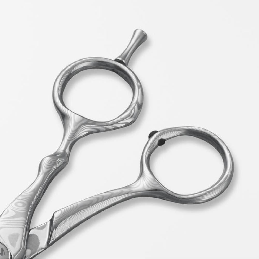 Tondeo Mythos Damast Offset Wave 36 Thinning Scissors 5.75"