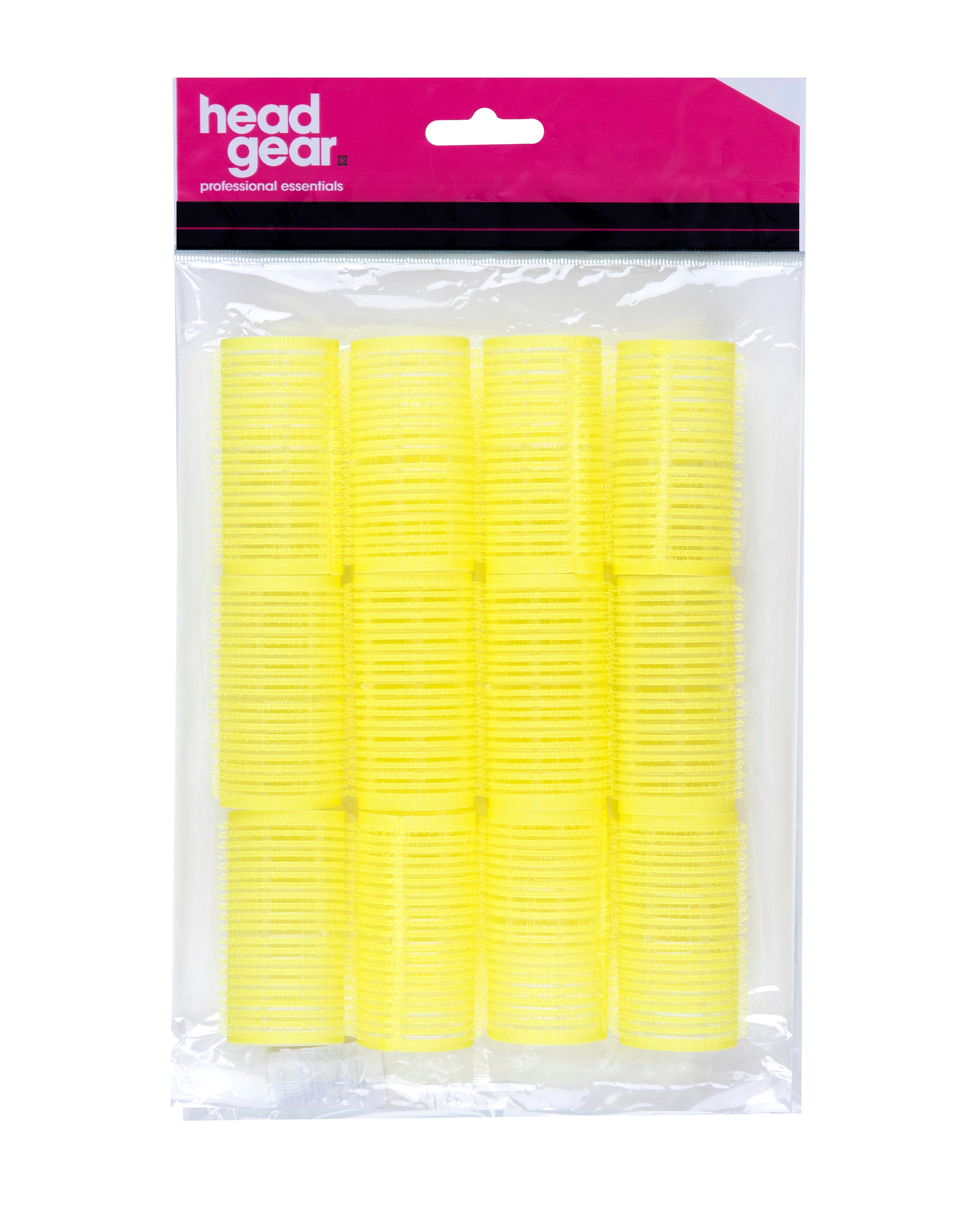 Head Gear Cling Hair Rollers - Yellow 32mm (12)
