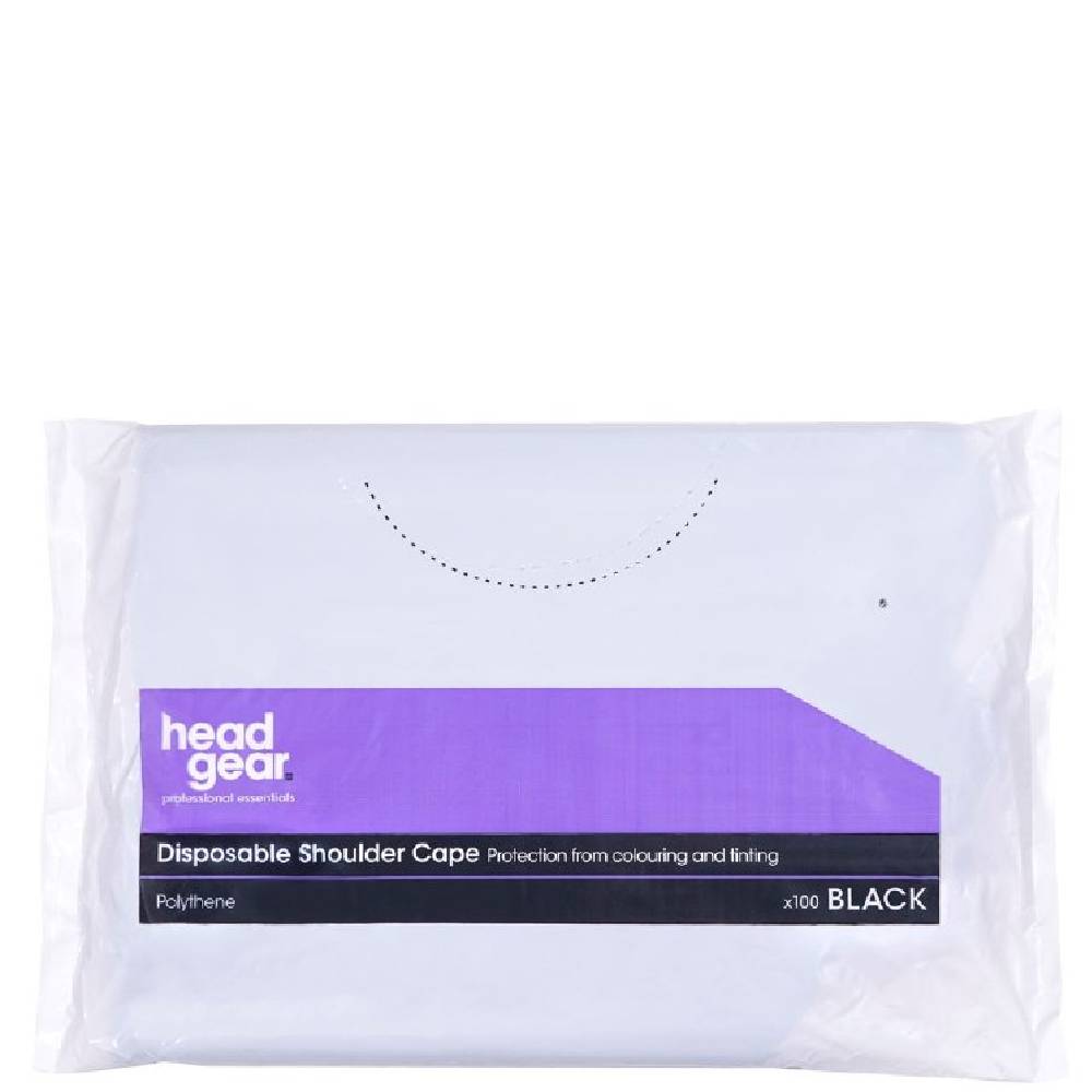 Head Gear Disposable Shoulder Capes Black (100)