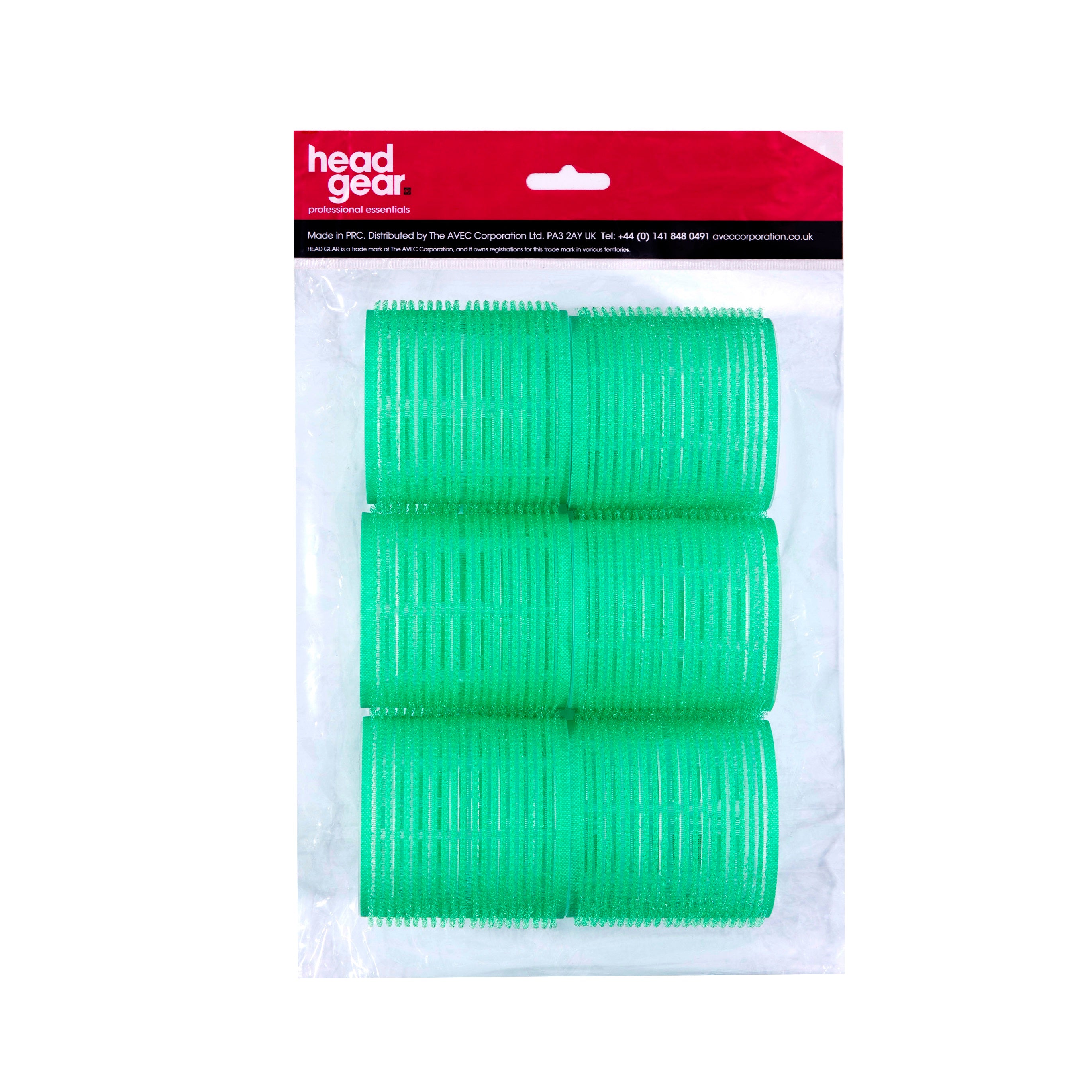 Head Gear Cling Hair Rollers - Jumbo Green 61mm (6)
