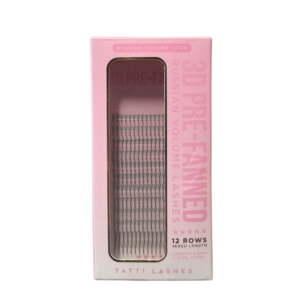 Tatti Lashes 3D Pre-Fanned Russian Volume Lashes 0.10 C Curl (8-15mm)