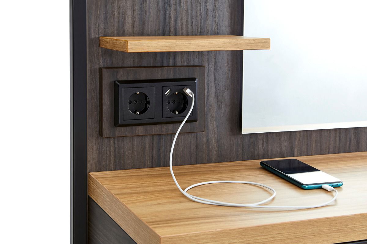 Mirplay Logan Wall Unit Dark Wood