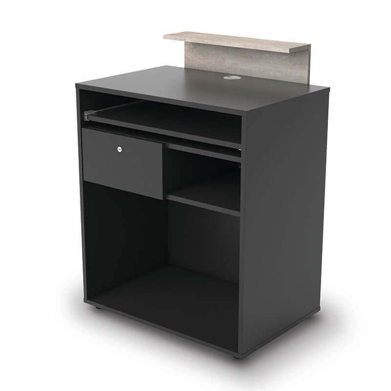 Mirplay Dylan Reception Desk - Black/Grey