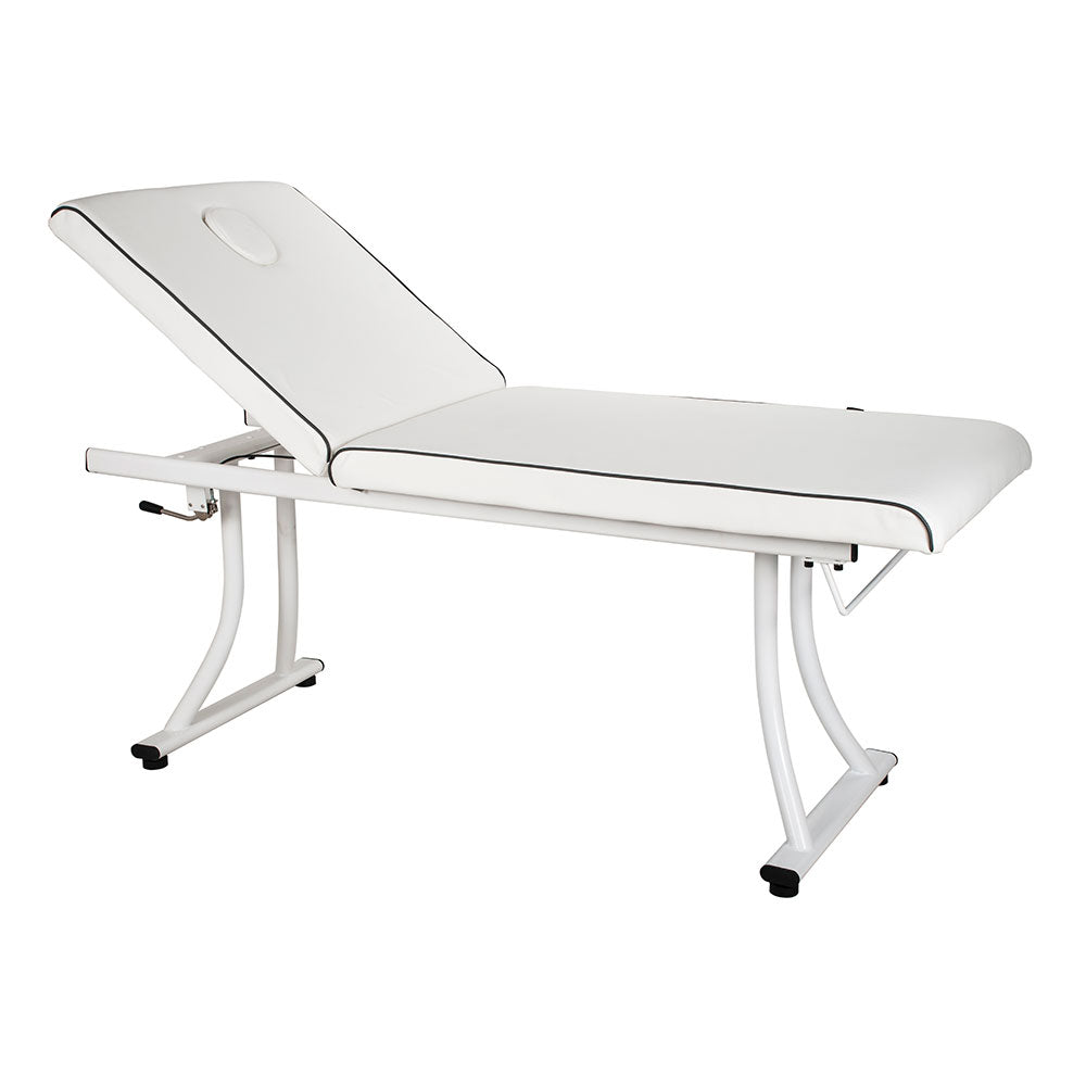 REM Arko Static Couch - White with Grey Piping