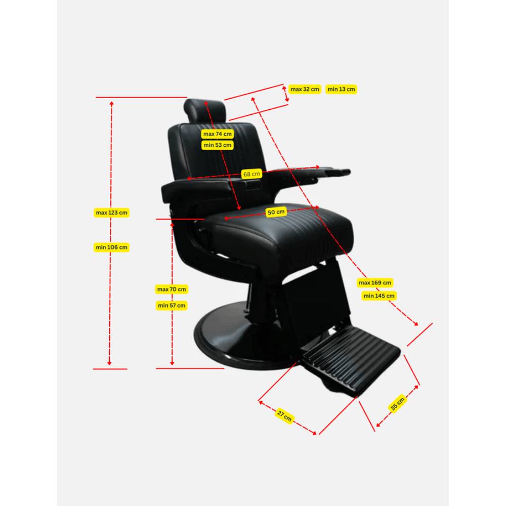 John Barber & Sons Premium New School Barber Chair Black