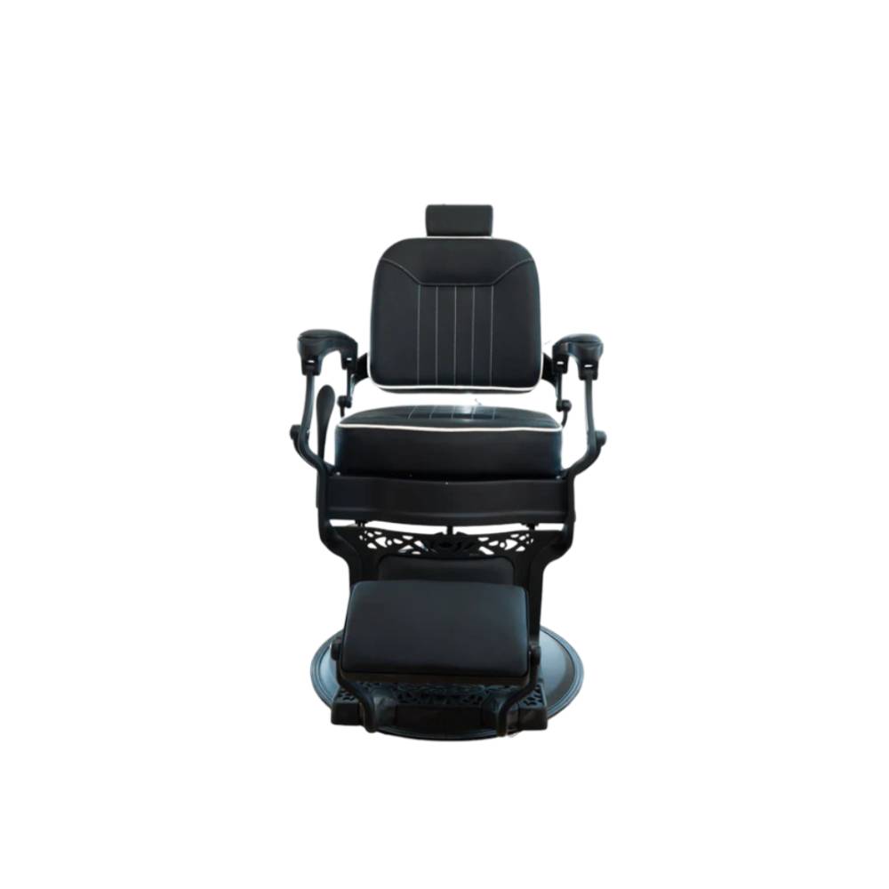 John Barber & Sons Retroria Matte Black Barber Chair