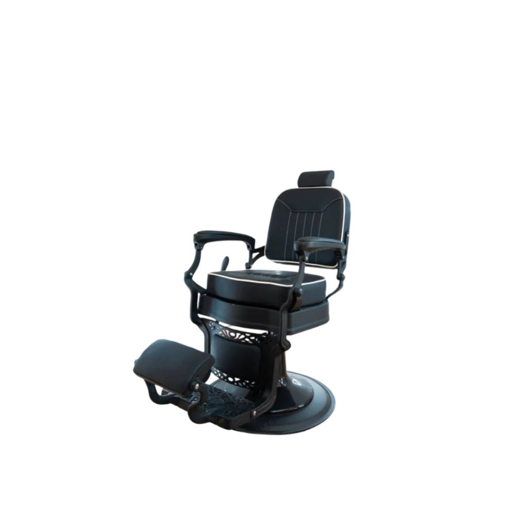 John Barber & Sons Retroria Matte Black Barber Chair