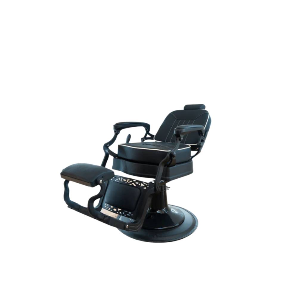 John Barber & Sons Retroria Matte Black Barber Chair
