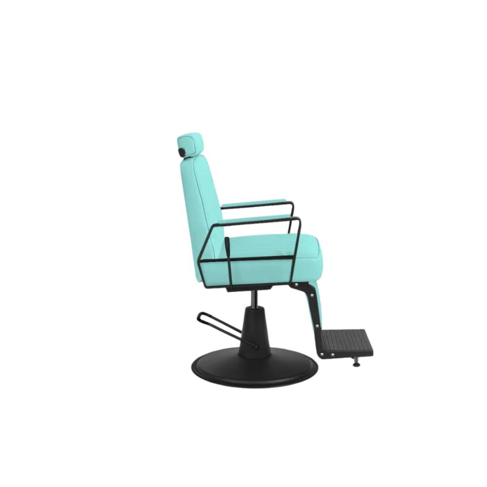 John Barber & Sons Plain Turquoise-Black Barber Chair