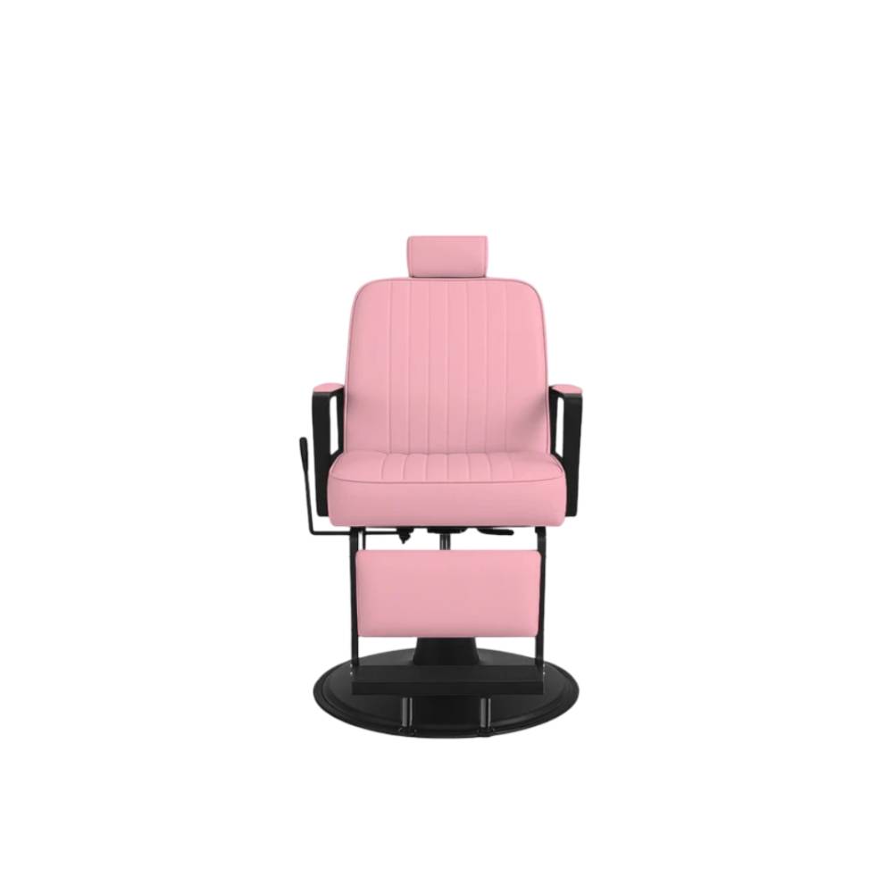 John Barber & Sons Plain Pink-Black Barber Chair