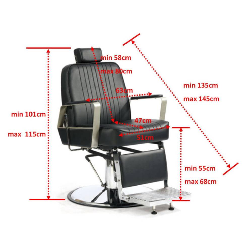 John Barber & Sons Plain Pink-Black Barber Chair