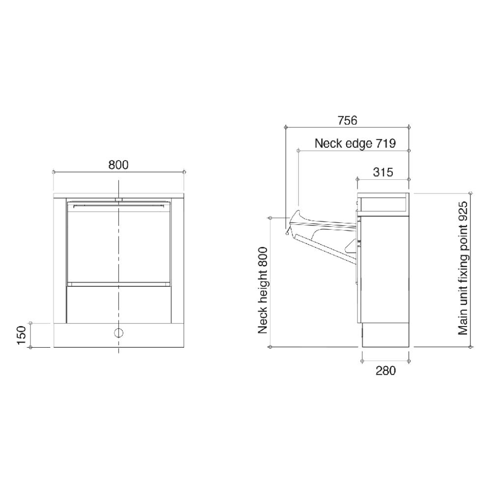 Takara Belmont Salon Console Basin Unit With Thermo Control