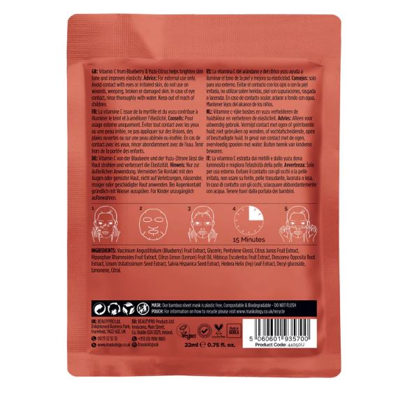 +maskology Vitamin C Brightening Sheet Mask
