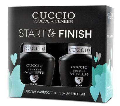 Cuccio Veneer Start to Finish UV LED Base & Topcoat Kit 13ml (2)