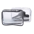 Sibel Transparent Toiletry Bag With Black Piping