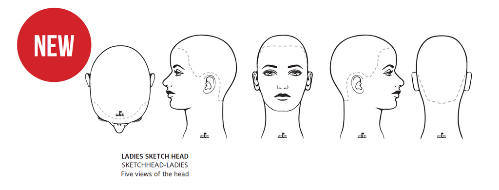 Pivot Point Ladies Magnetic Sketch Heads (5 Poses)