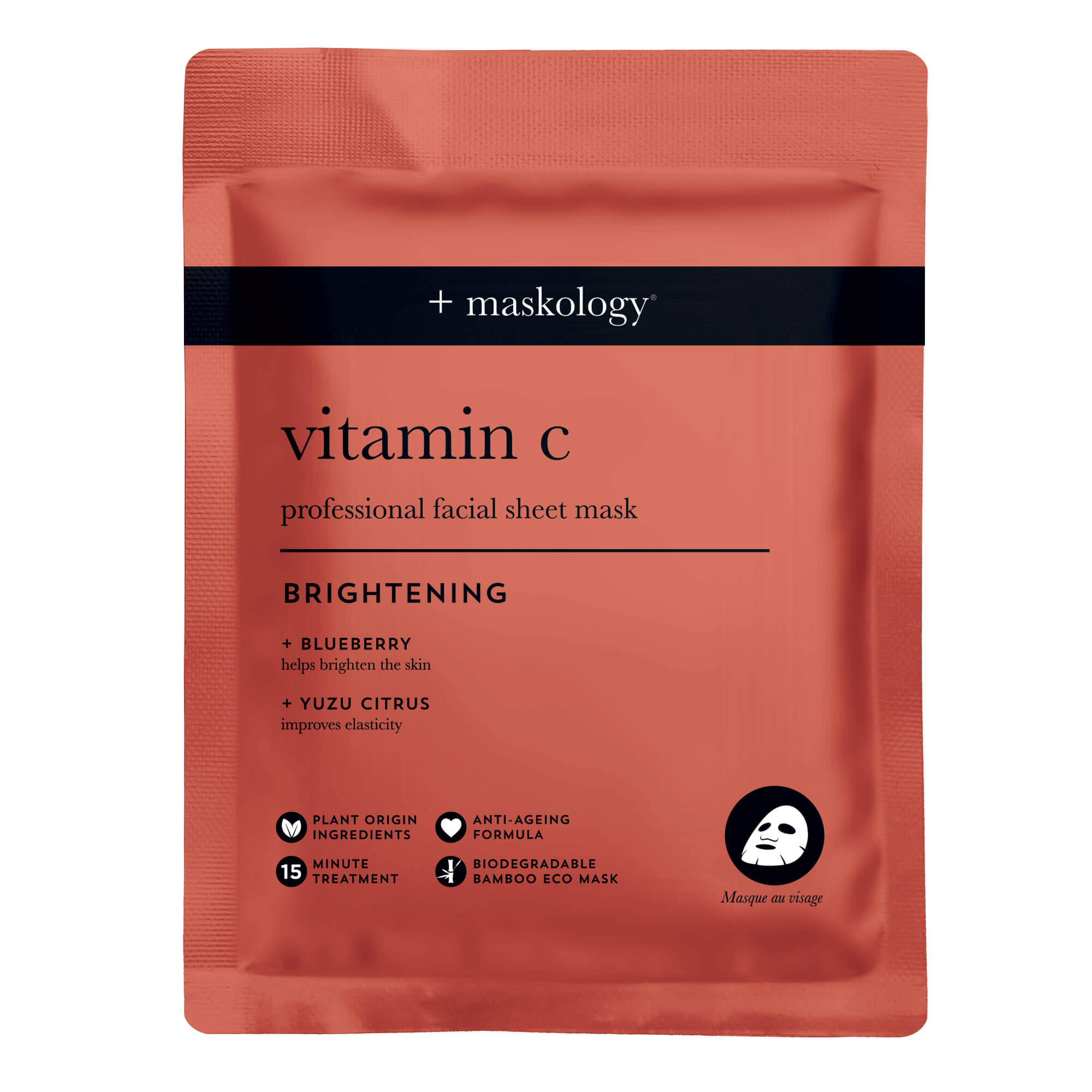 +maskology Vitamin C Brightening Sheet Mask