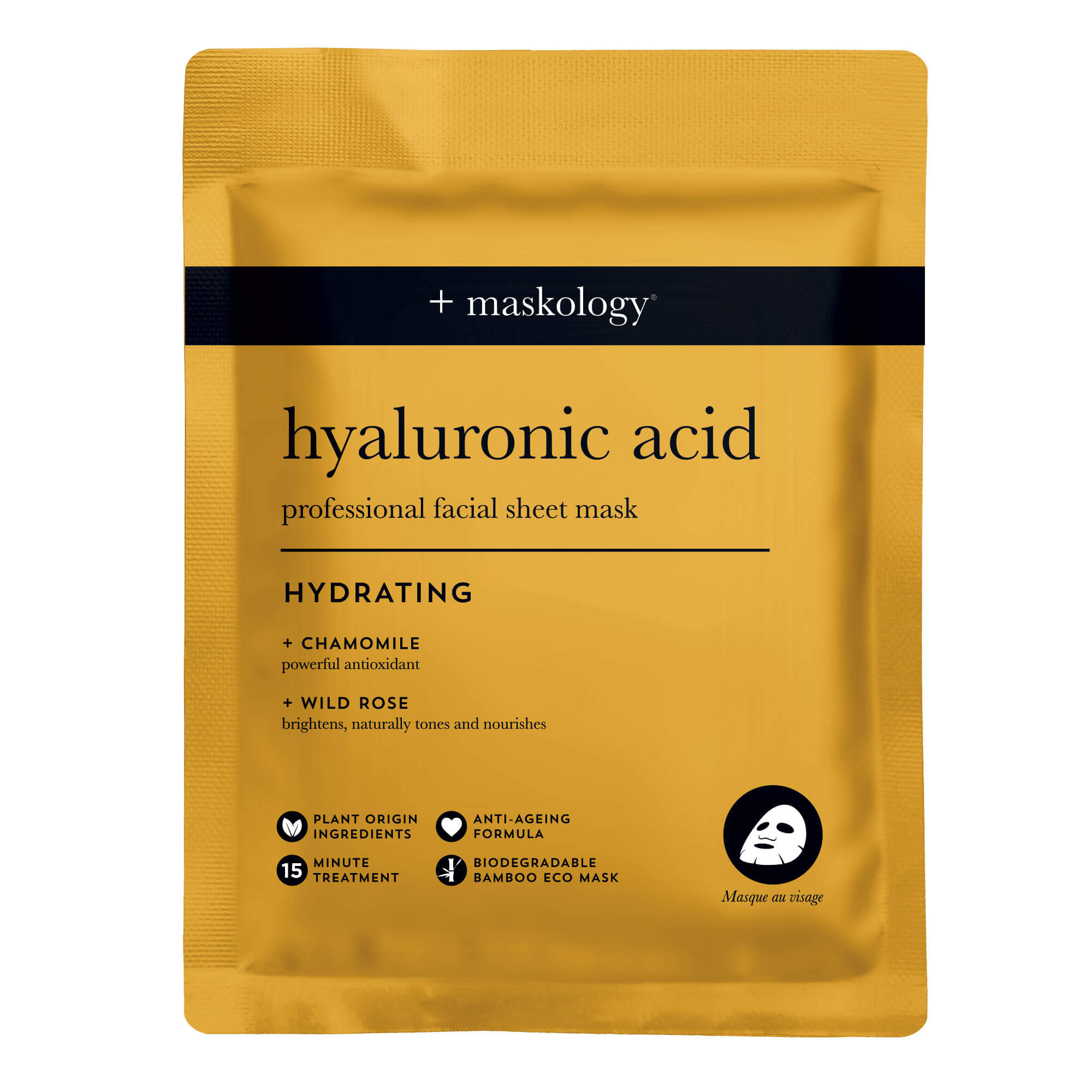 +maskology Hyaluronic Acid Hydrating Sheet Mask
