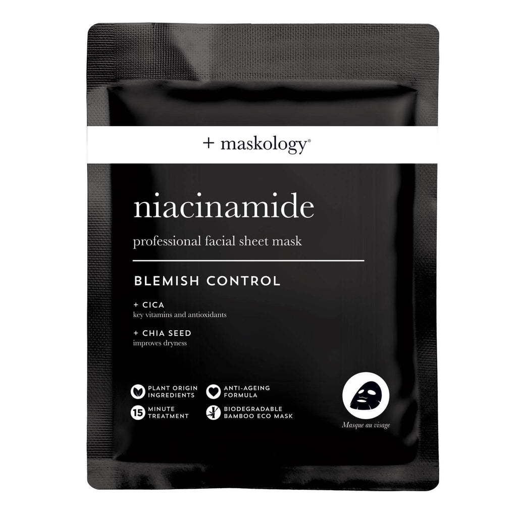 +maskology Niacinamide Blemish Control Sheet Mask