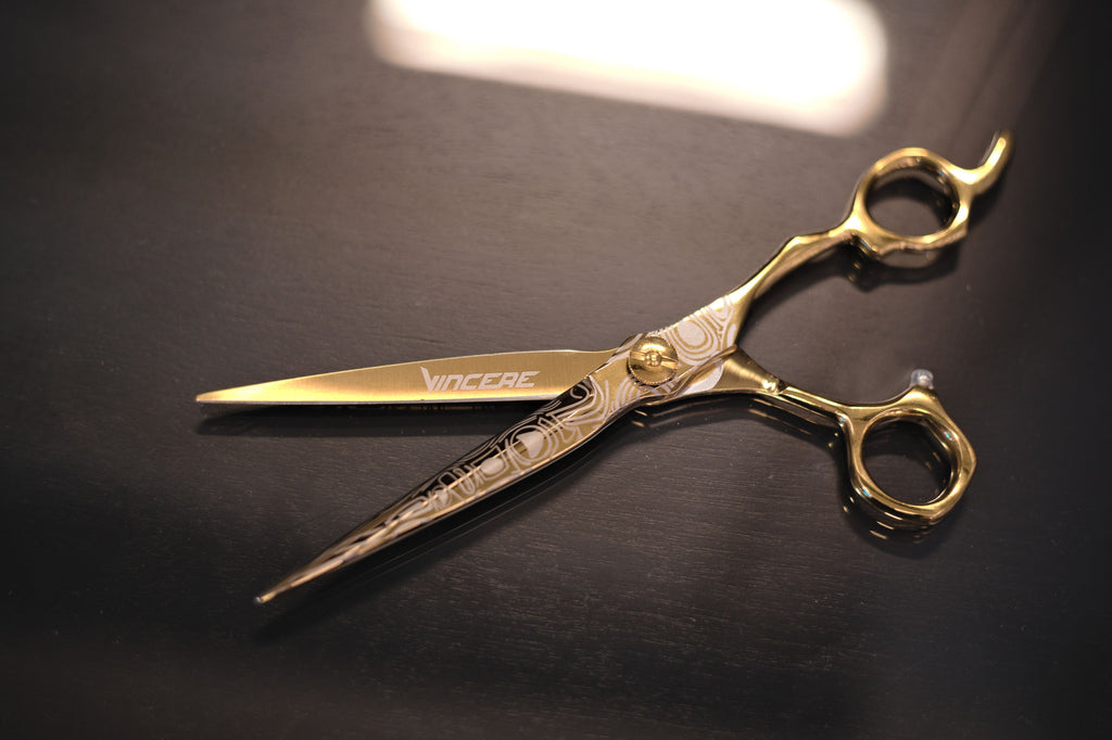 Vincere Ares Damascus Scissors 7"